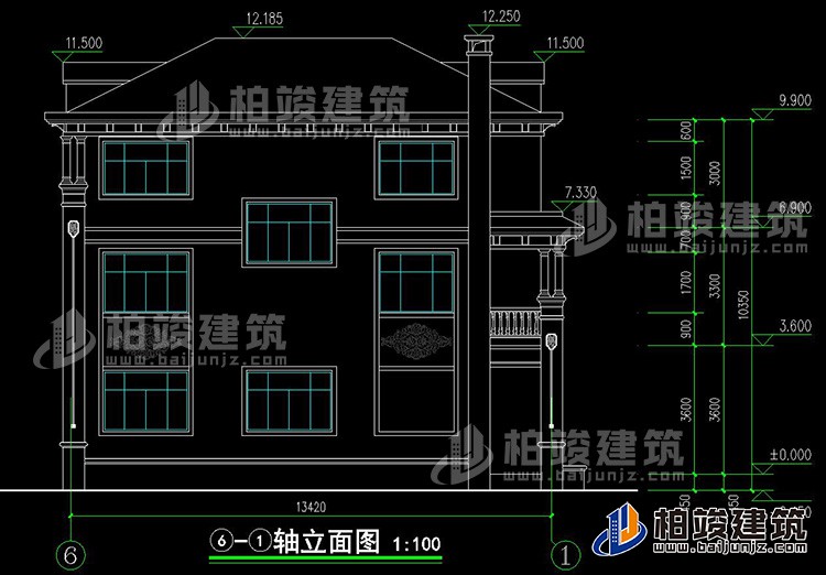 背立面圖